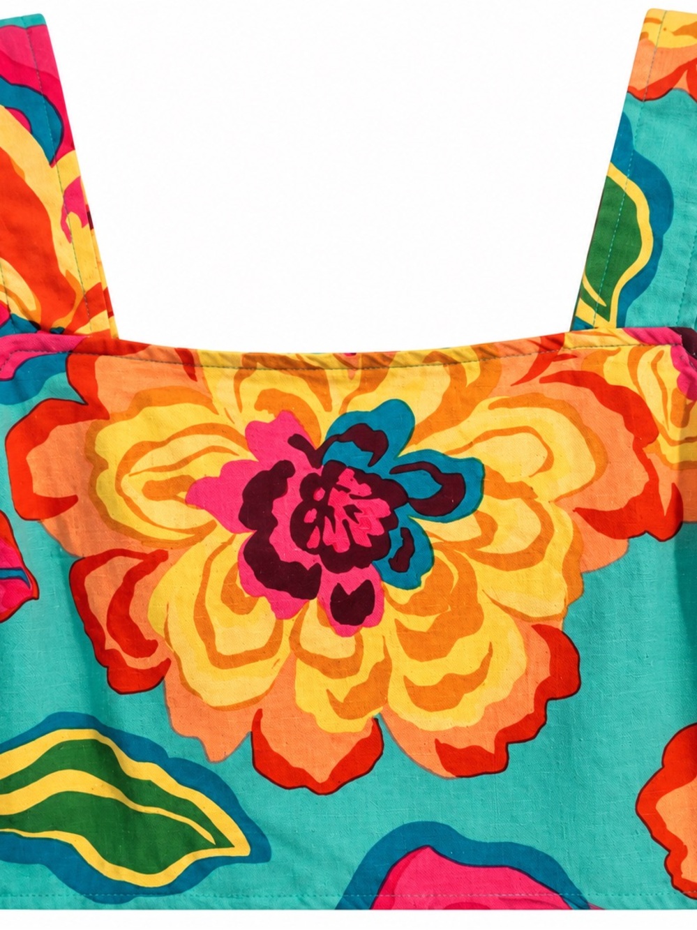 Gianni Bini Teal One-Piece with Bright Floral Print